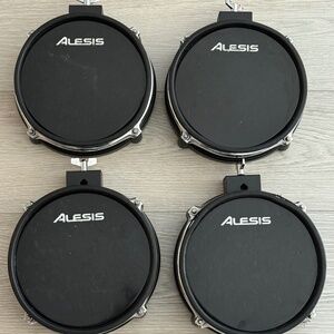 Alesis ~ Dual Zone Pad ~Lot 4 x  8" Tom/Drum ~ Real Head ~ Tested & Working DM10